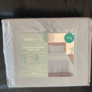 Wellbeing Luxurious Blend Sheet Set/king Size/nwt